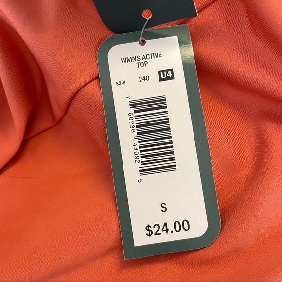 MTA Sport racer-back tangerine workout top, S - Picture 4 of 9